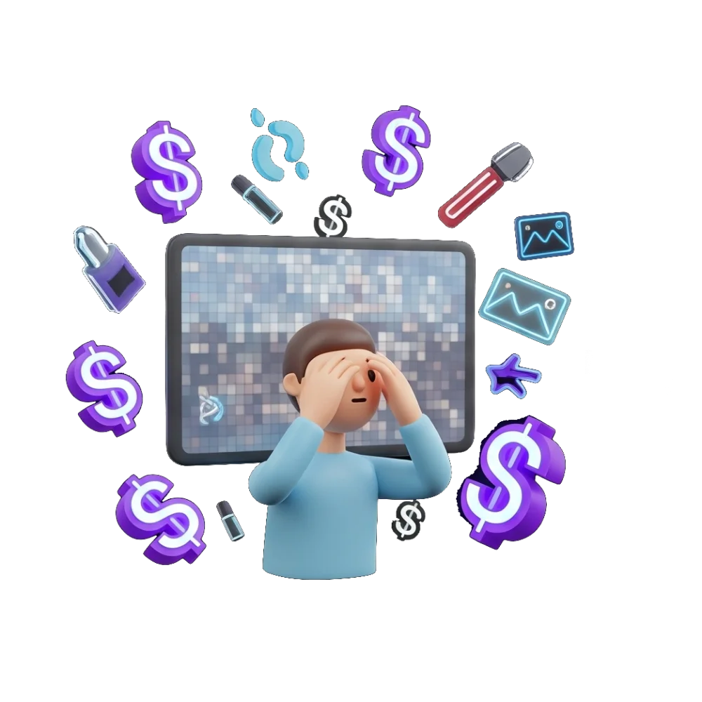 Illustration of low resolution image frustration and the need for AI upscaling